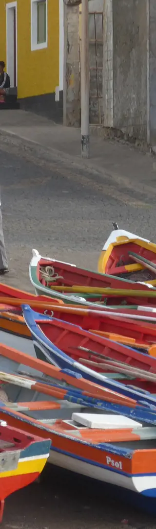 Farbige Fischerboote